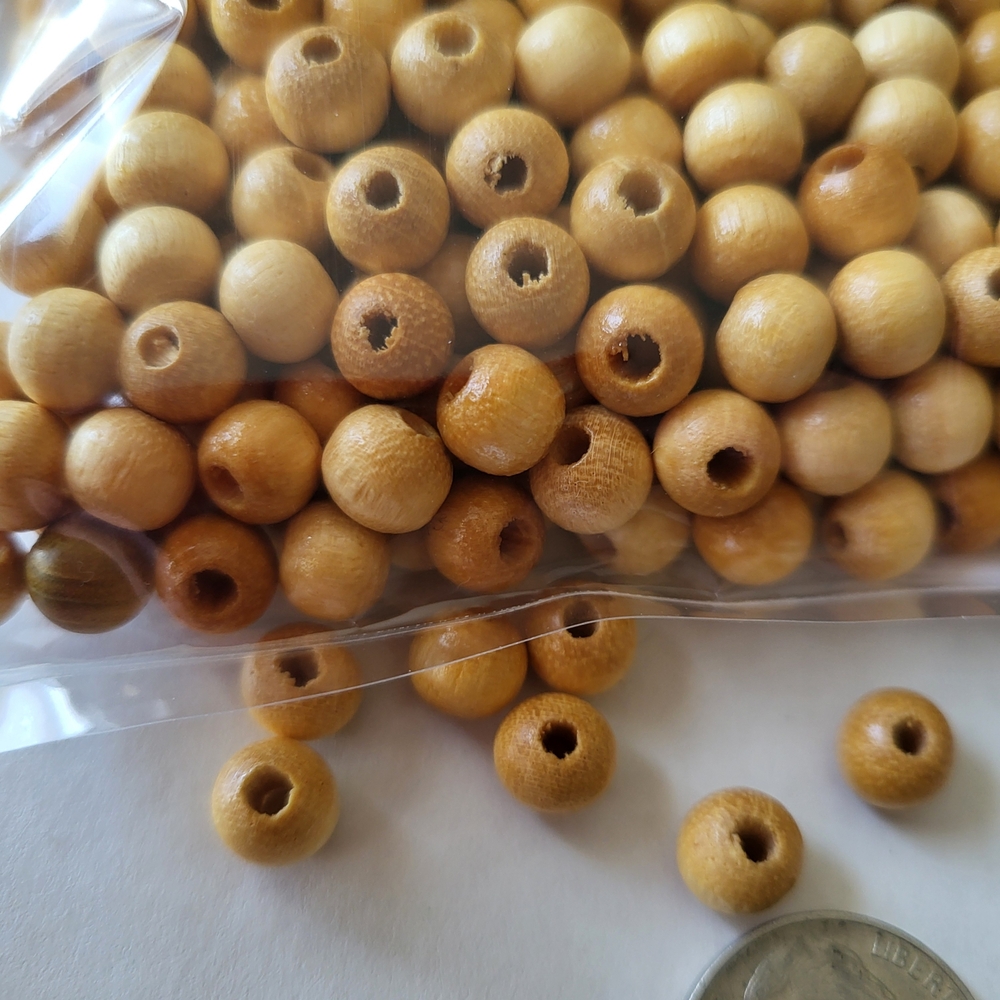 "Ash" Color Wooden Beads 400 pcs, item #128